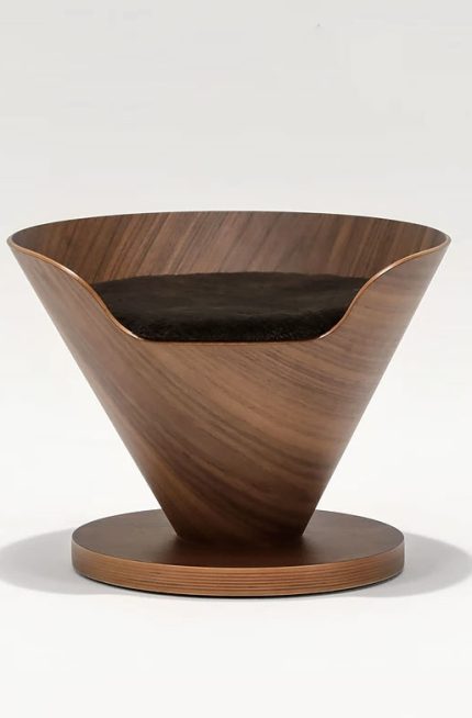 Conical Curved Wood Pet Bed