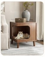 Human-Pet Shared Side Table, Cat House Side Table, Living Room Sofa End Table for Household Use - Image 4