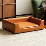 Vintage Waxed Leather Pet Sofa | Durable Dog & Cat Bed Couch - Image 2