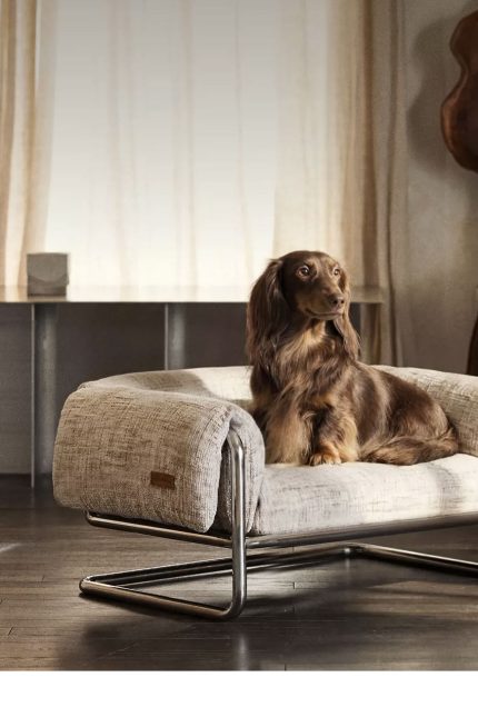 Bauhaus Metal Frame Pet Bed, Detachable & Washable Dog Bed & Cat Bed