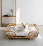 Natural Rattan Pet Bed, Breathable Handwoven Dog & Cat Cooling Bed for Spring and Summer - Image 4